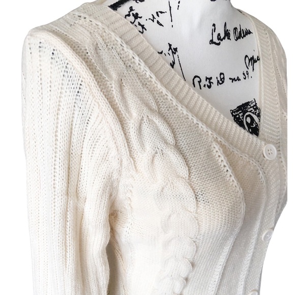 Dress cardigan sweater braid twist knit sexy women - Picture 3 of 6